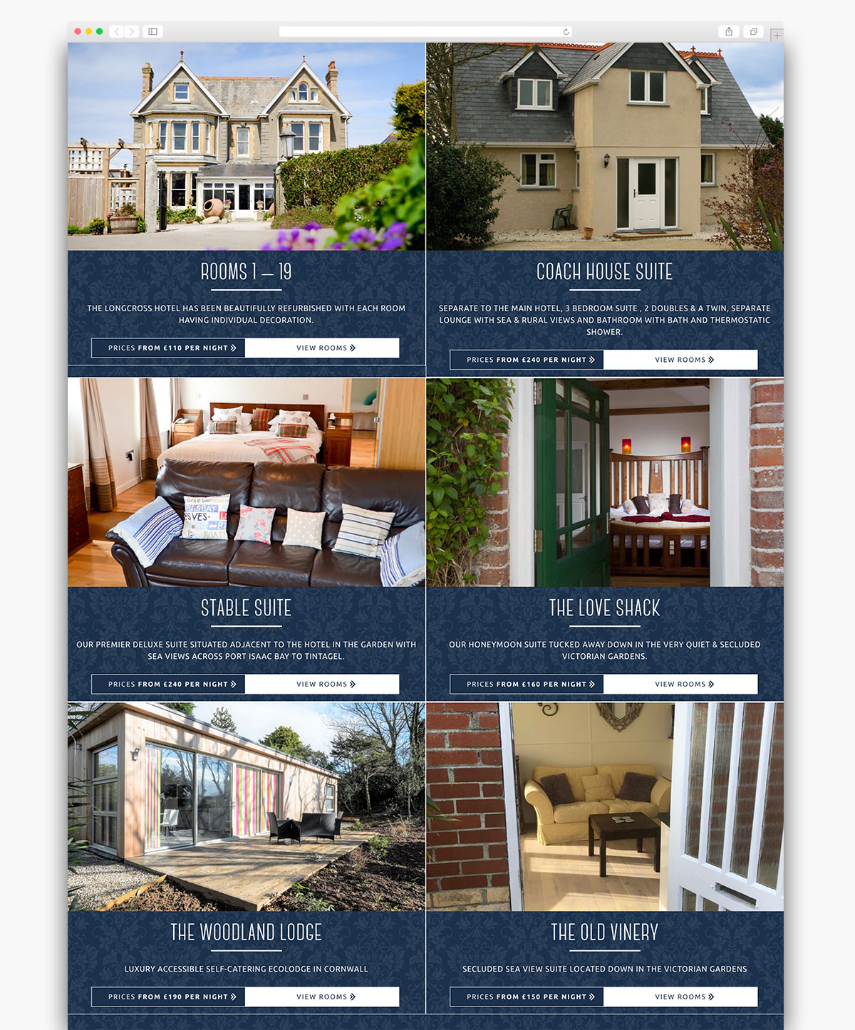 Longcross Hotel Wordpress Website Design