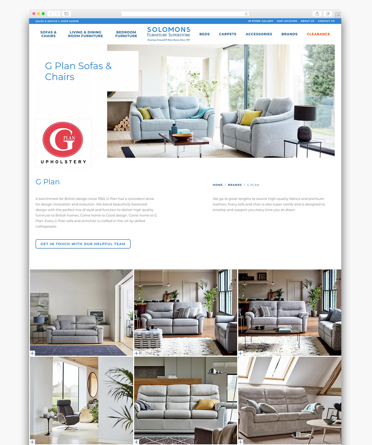 Solomons Furniture Web Design Cornwall