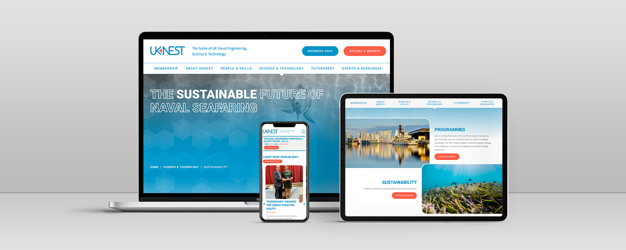 UK Nest Wordpress Website on 3 devices
