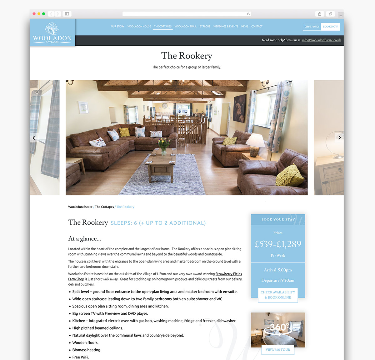 Wooladon Estate Wordpress Website Page Design