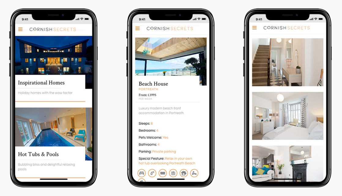 Cornish Secrets Wordpress Website Design on Mobile Devices