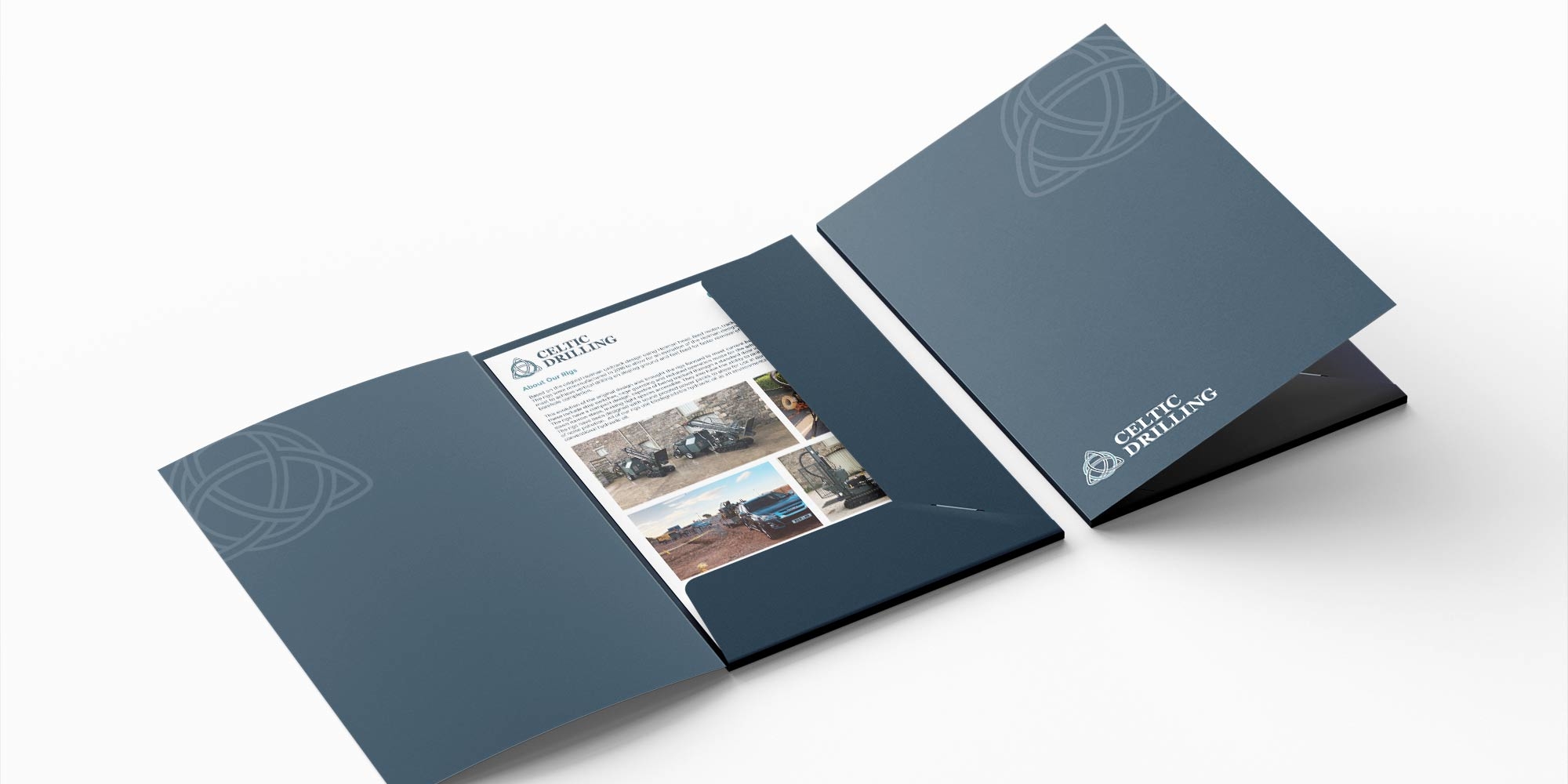 Celtic Drilling Logo Design on Folder