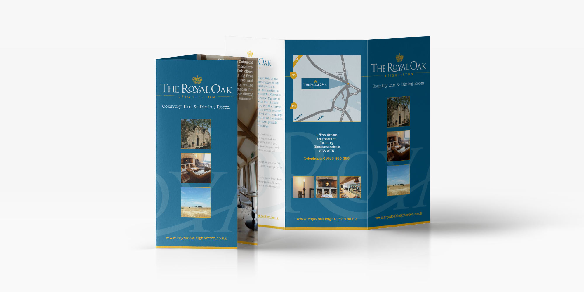 The Royal Oak Logo Design on Leaflet