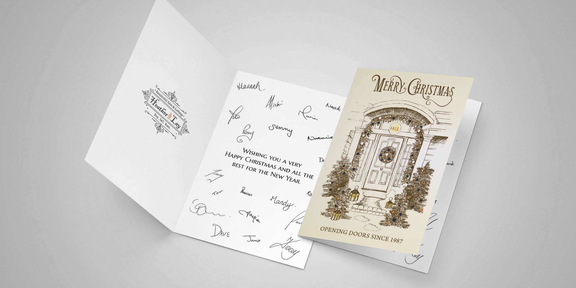 Heather & Lay Christmas Card Design