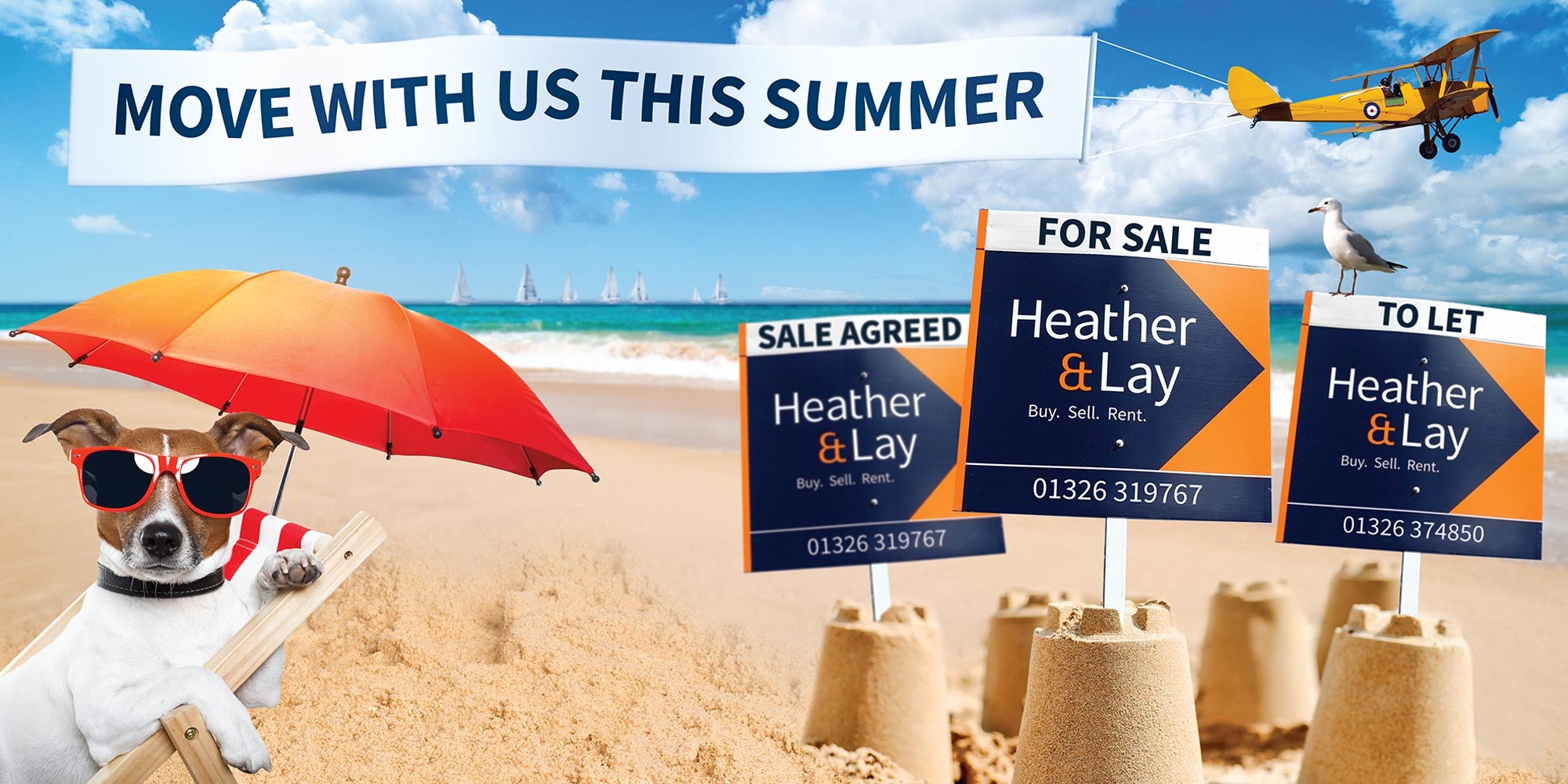 Heather & Lay Summer Billboard Design