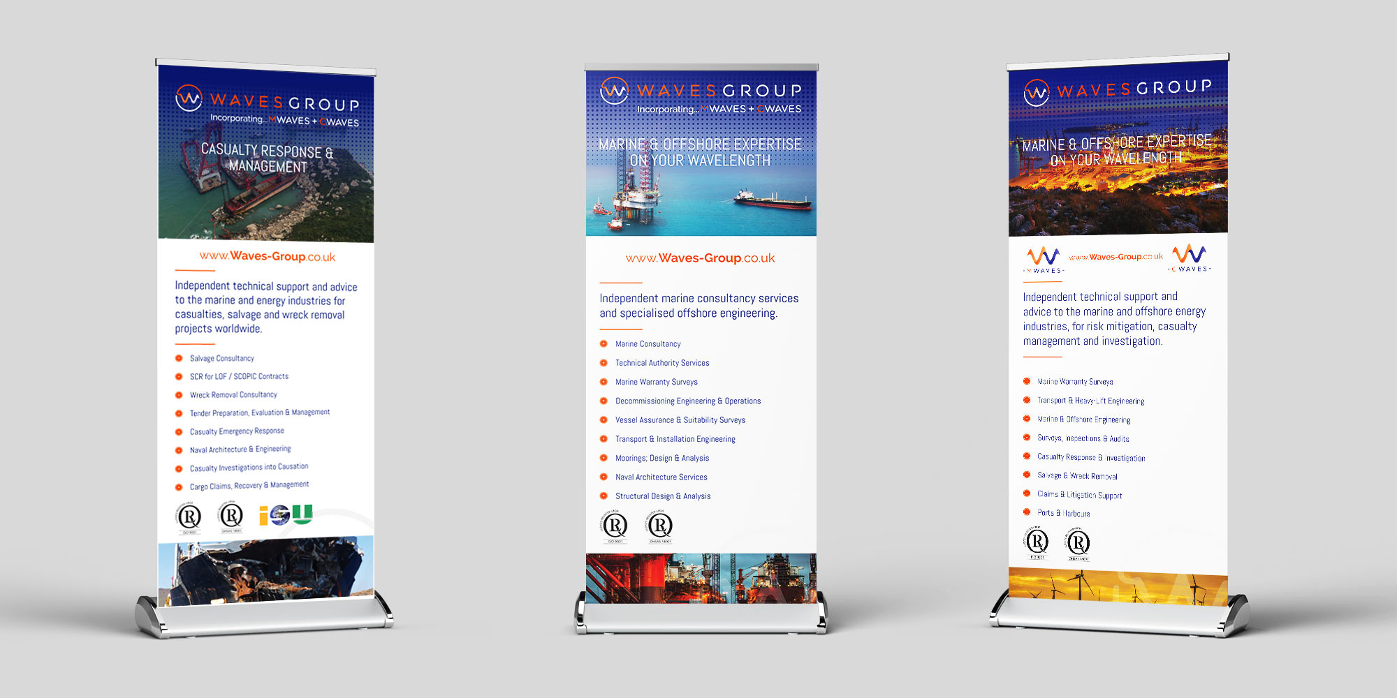 Waves Group Pop Up Banner Designs
