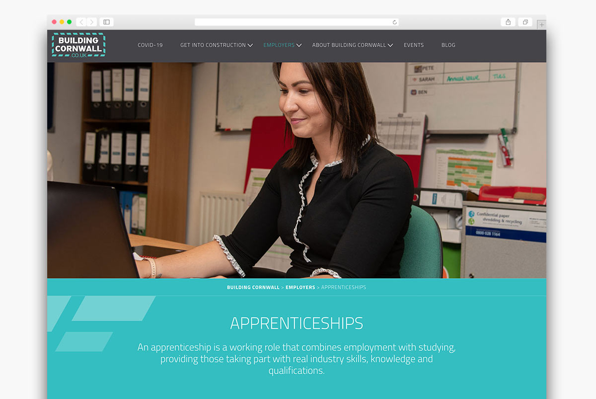 Building Cornwall Wordpress Page Design