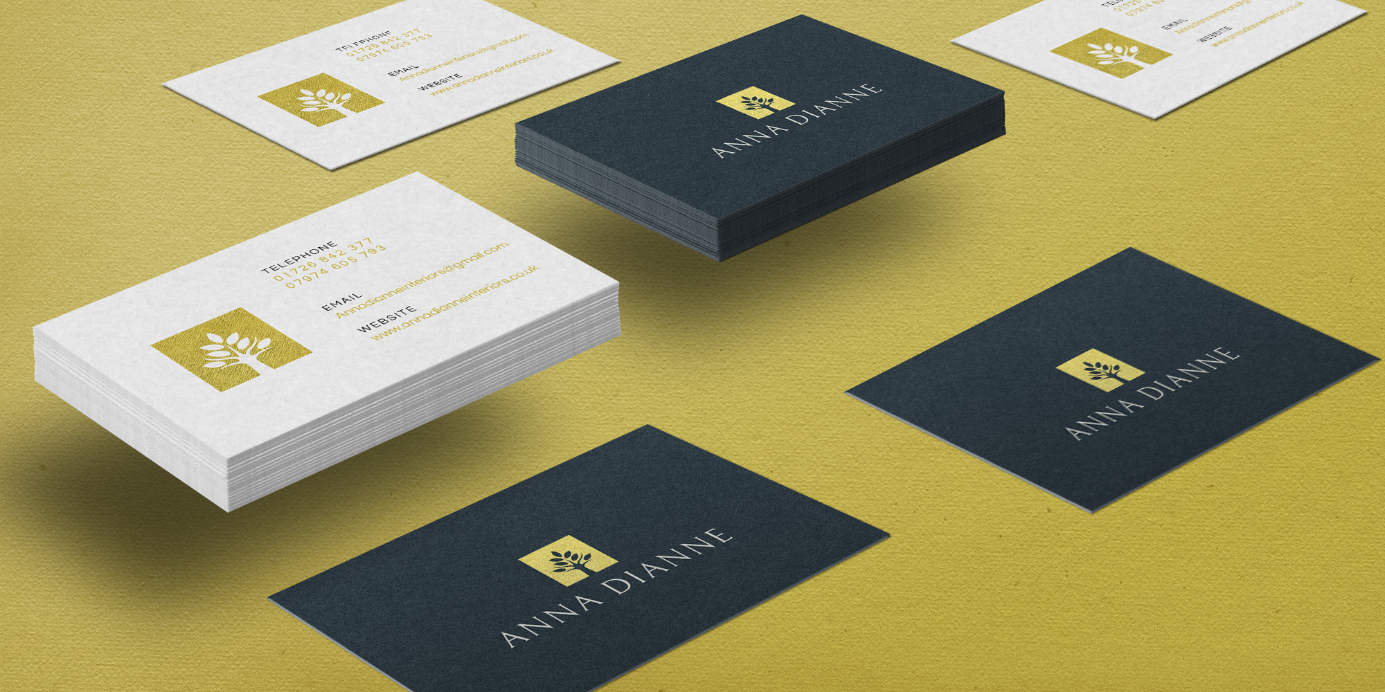 Anna Dianne Business Cards Design Cornwall