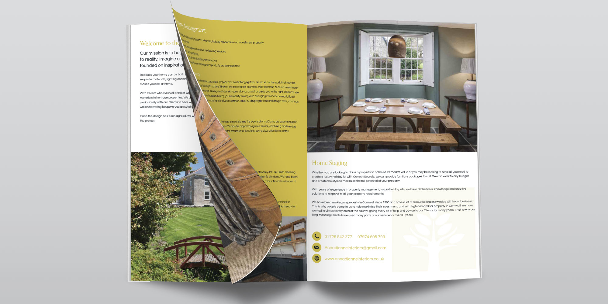 Anna Dianne Brochure Design Cornwall