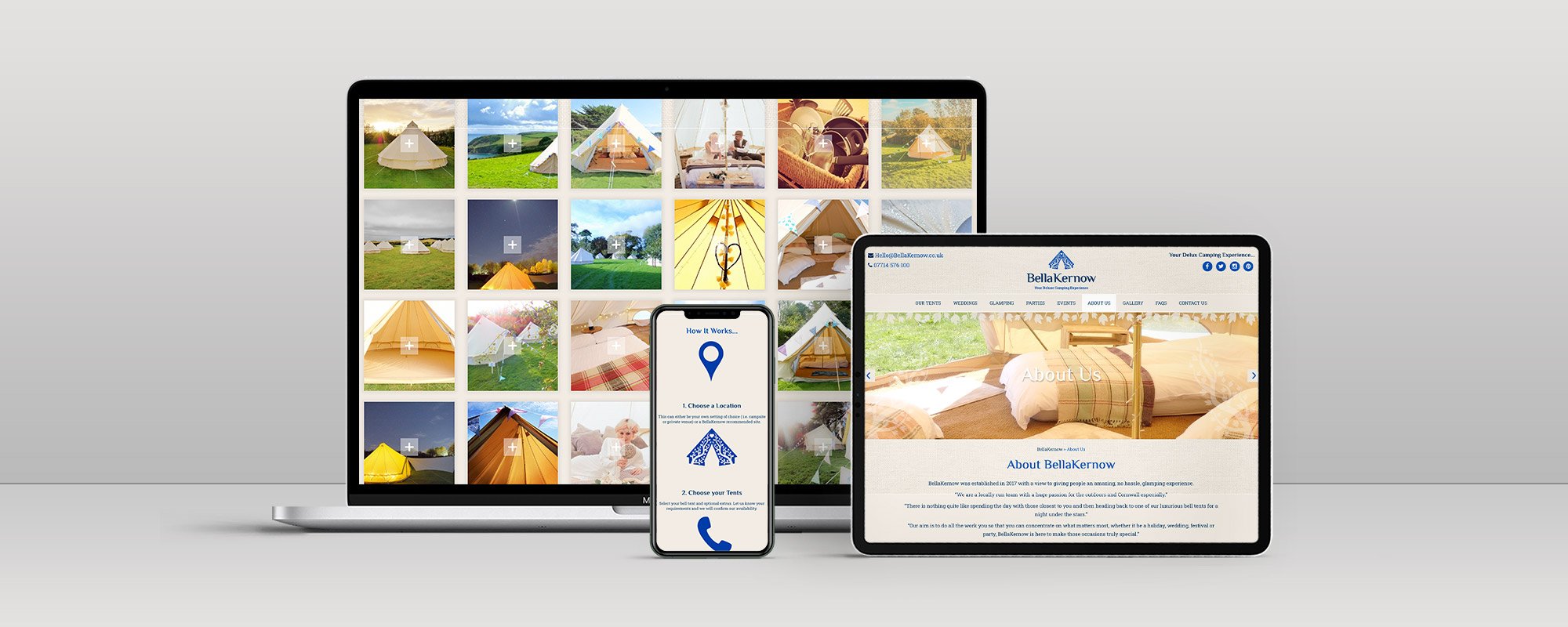 Bella Kernow Website Design on 3 Devices