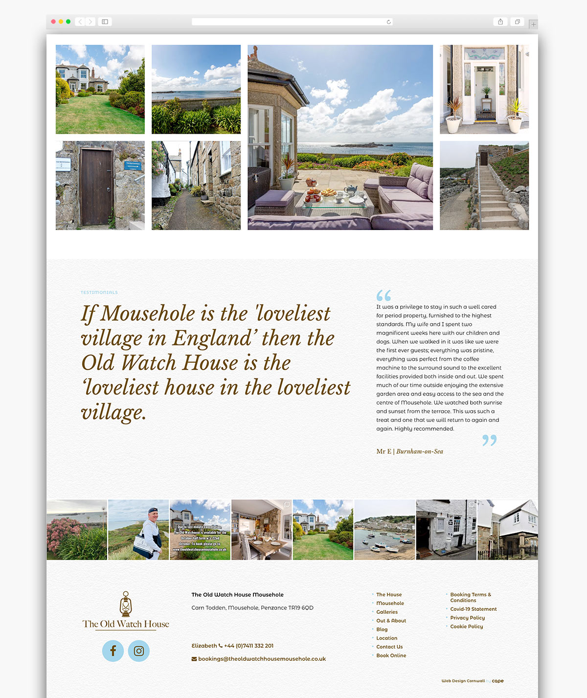 Old Watch House Website Gallery Design in Cornwall