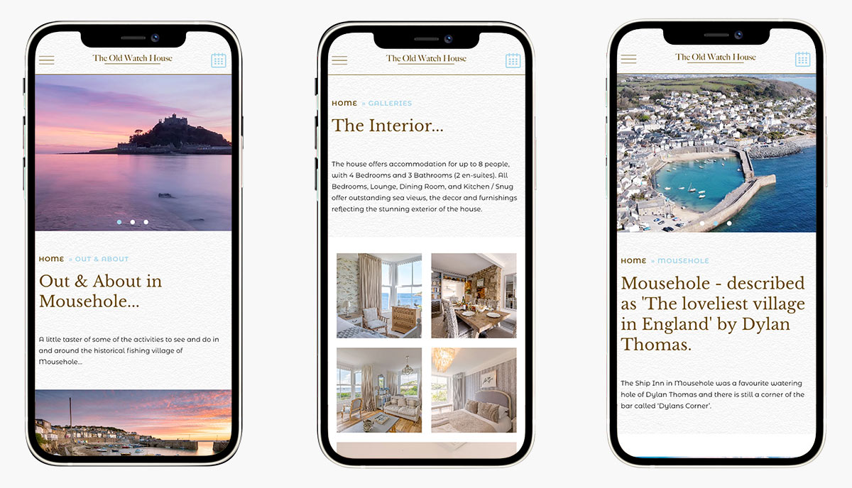 Old Watch House Mobile Website Design in Cornwall