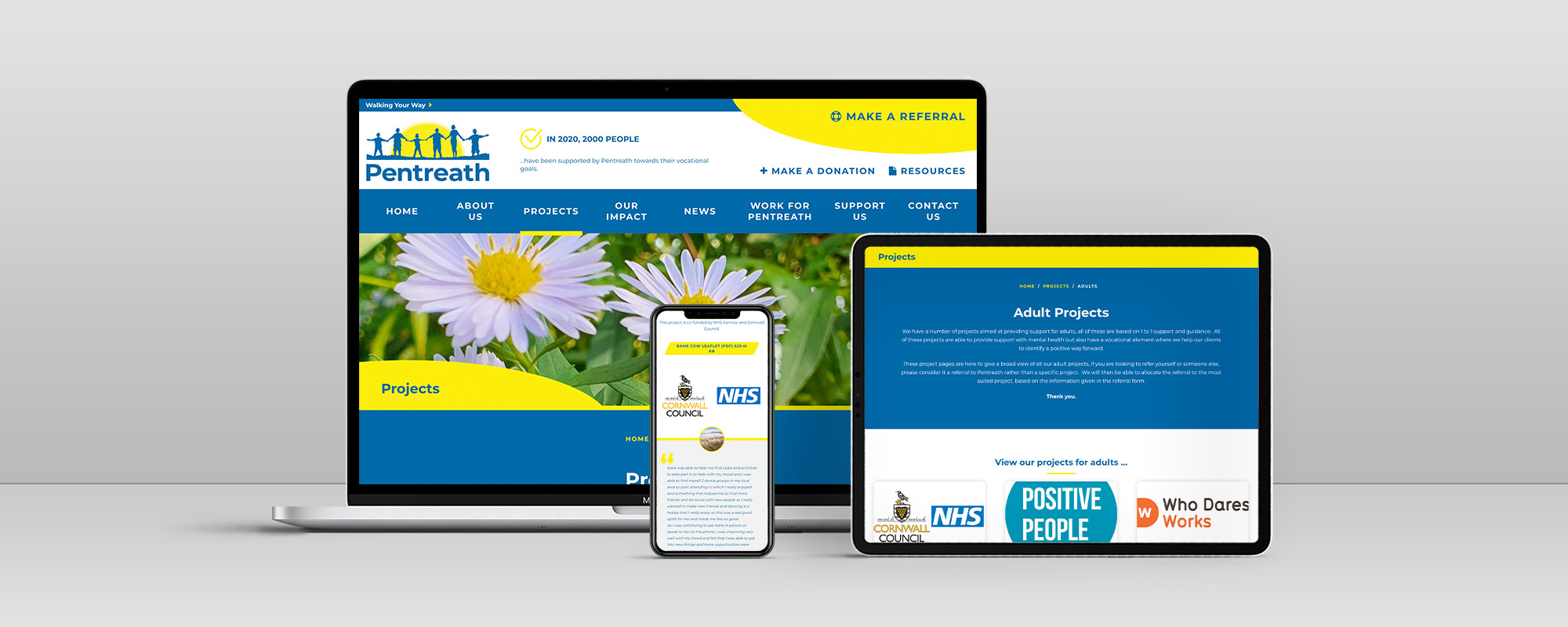 Pentreath Wordpress Website Design on 3 devices