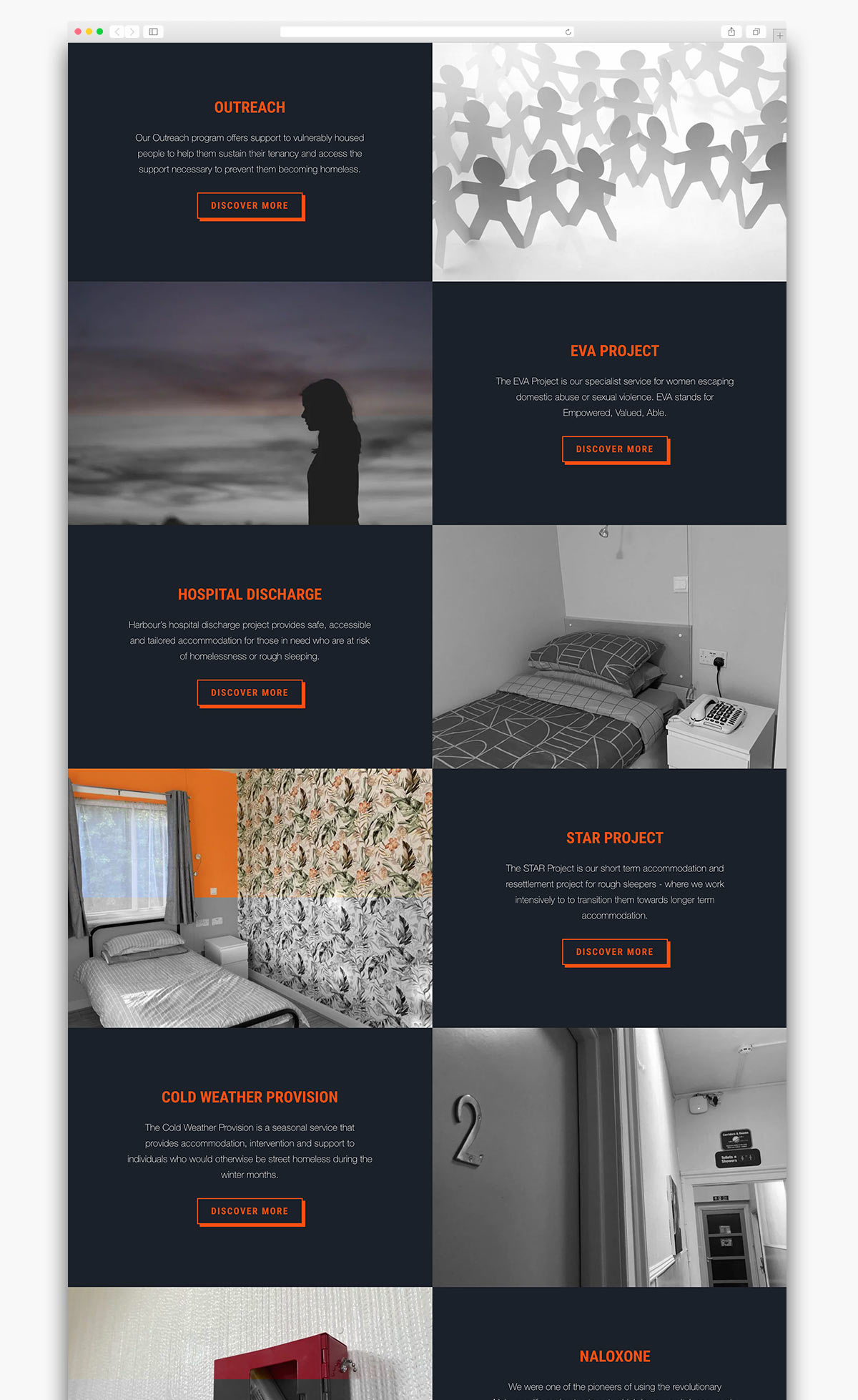 Harbour Housing Homepage Website Design Cornwall