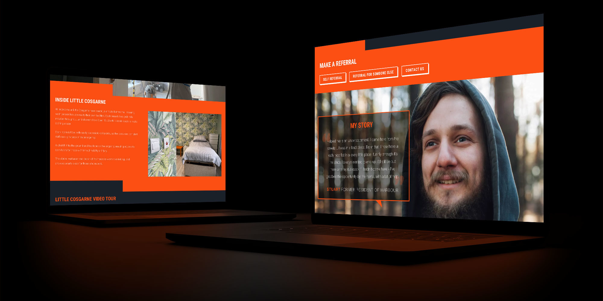 Harbour Housing Website Design Cornwall on Laptops