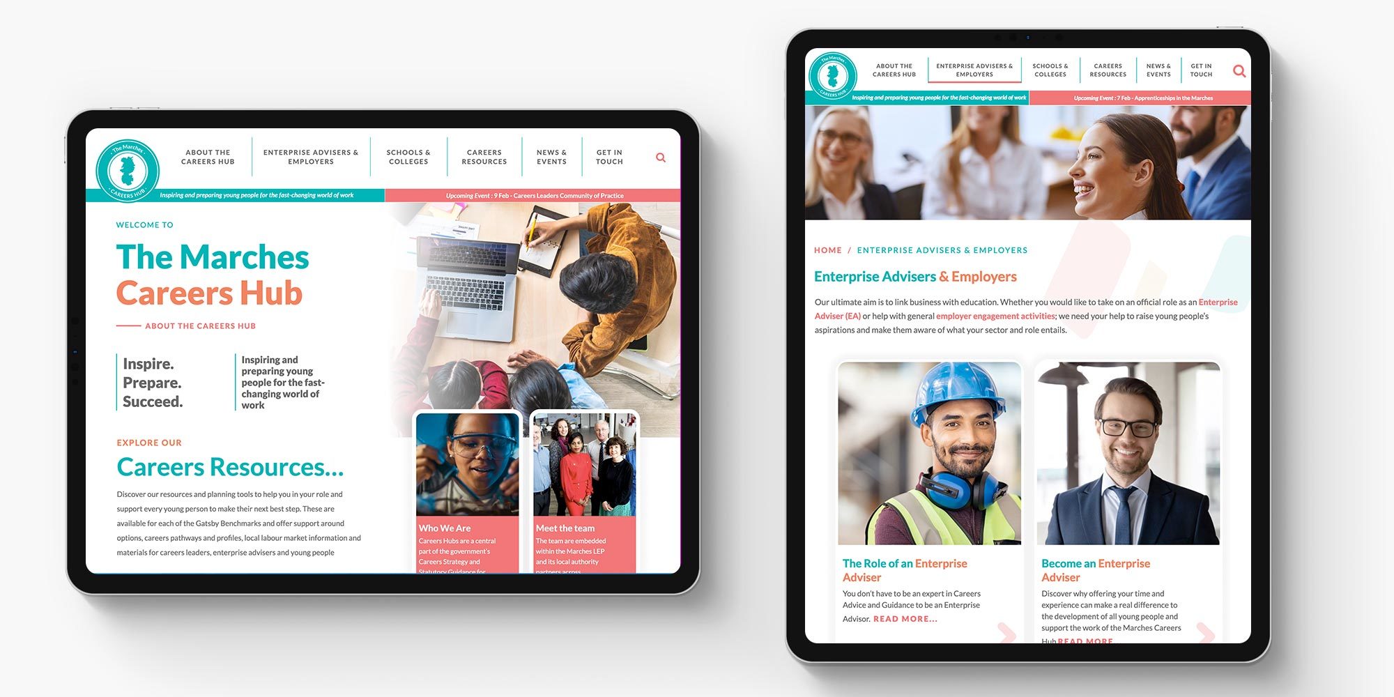 Marches Careers Hub Responsive Website Design Cornwall