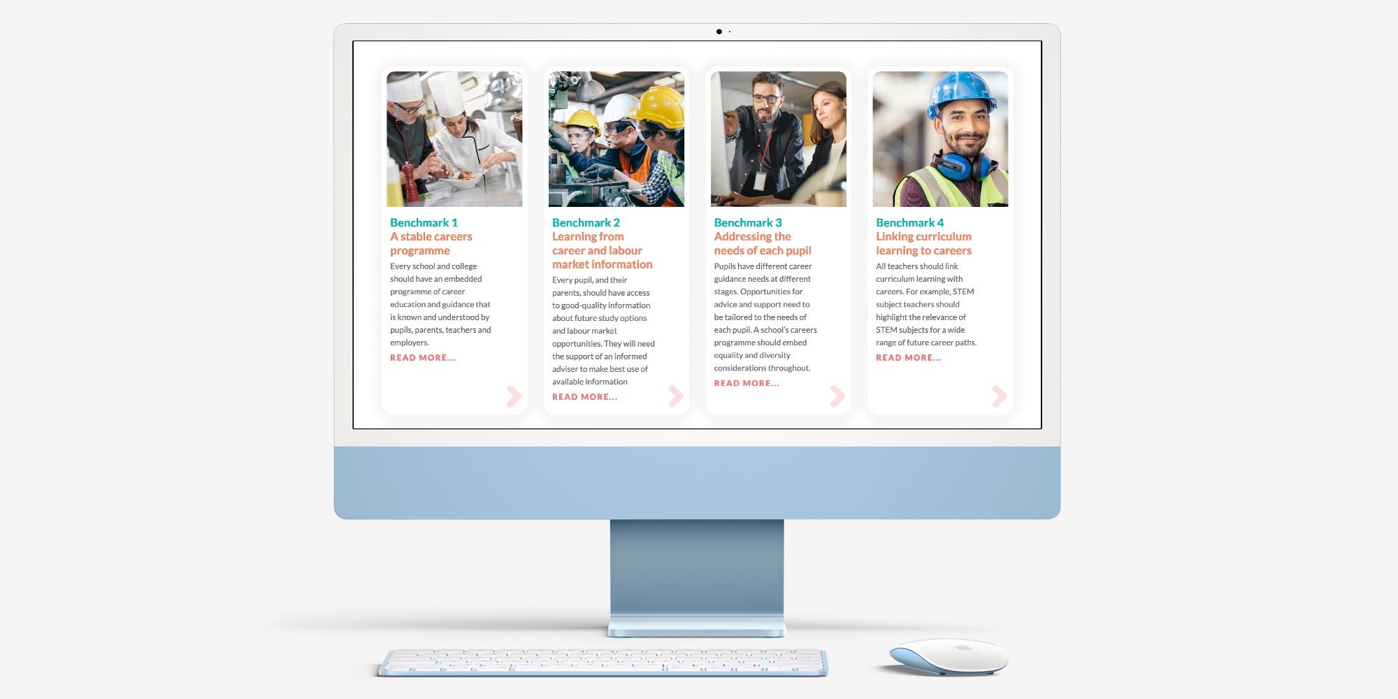 Marches Careers Hub Website Design on Desktop