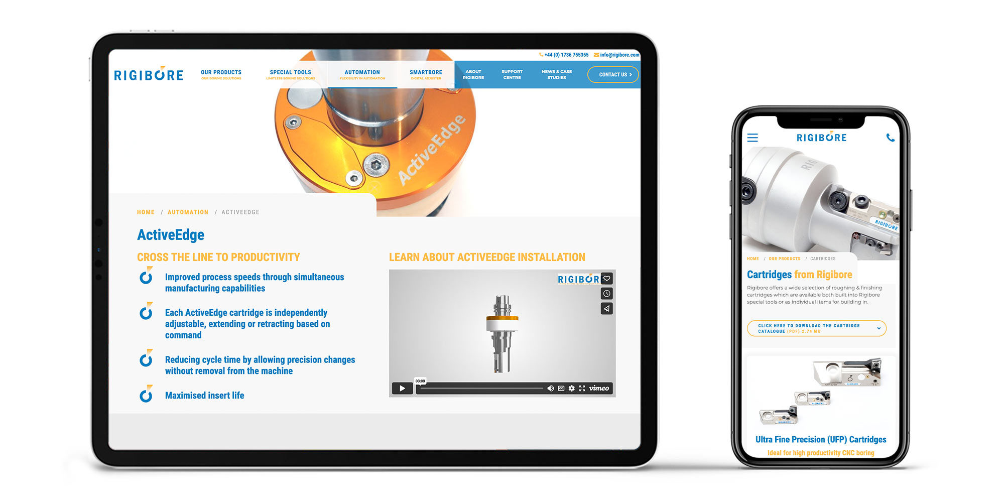 Rigibore Responsive Website Design Cornwall