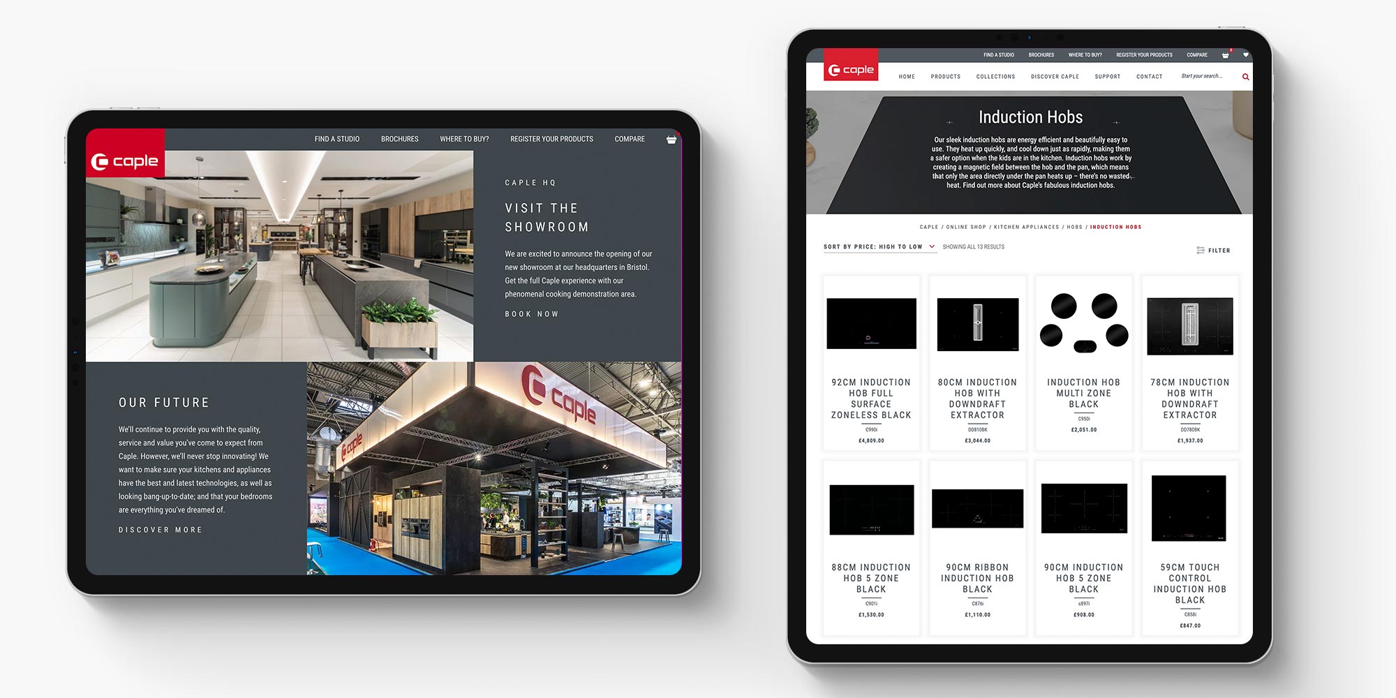 Caple Website Design on tablets