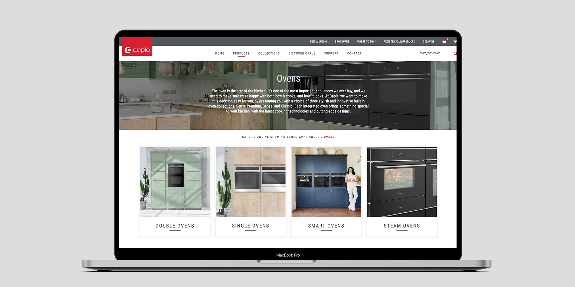Caple Ecommerce Website Design on a Laptop